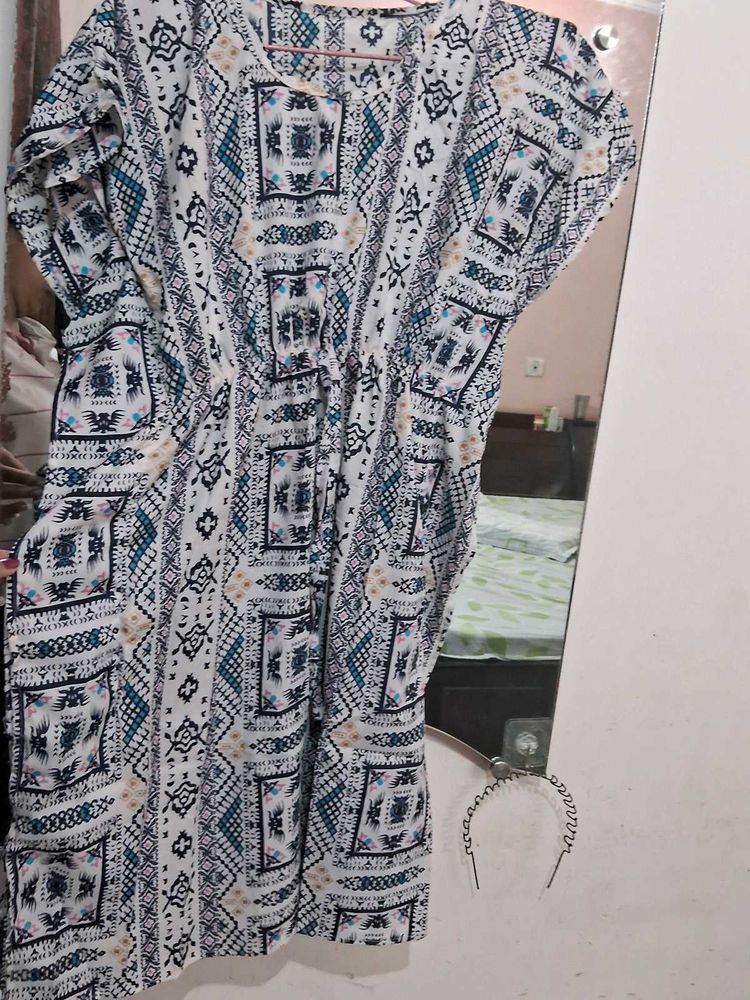 Patterned Casual Dress