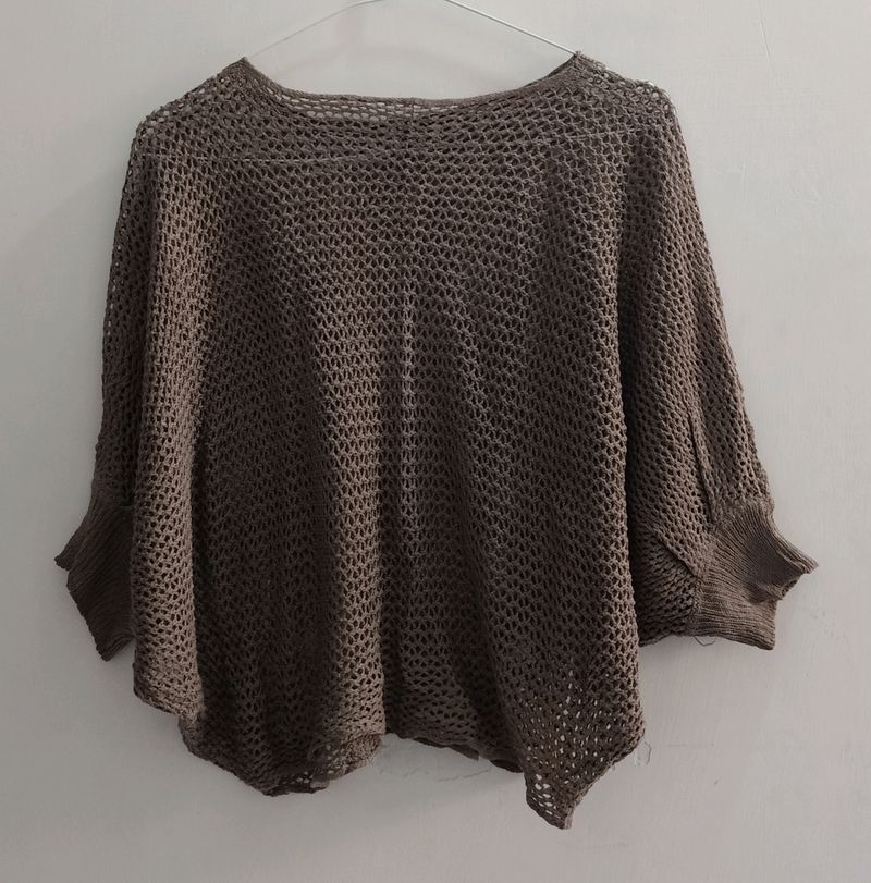 Brown Net Tops
