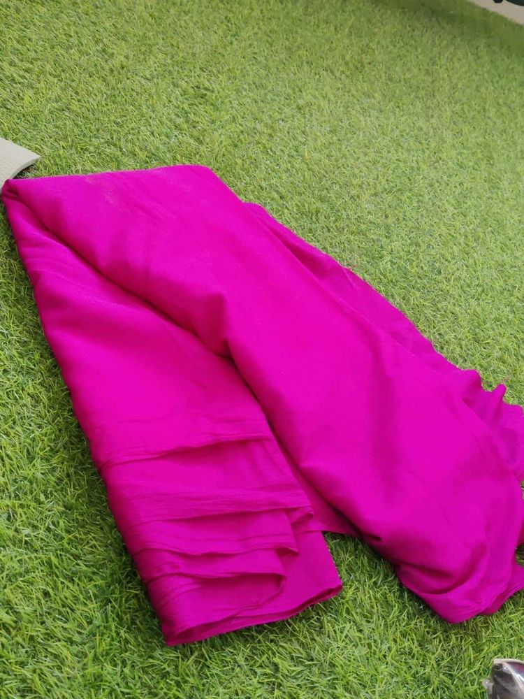 Magenta plain saree