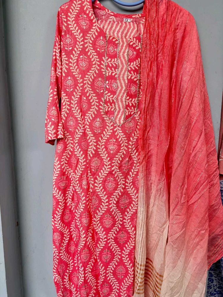 Printed Kurta Set With Dupatta