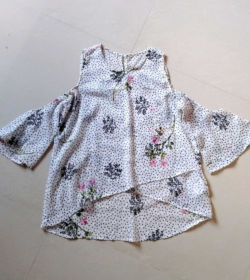 Floral Cold Shoulder Top