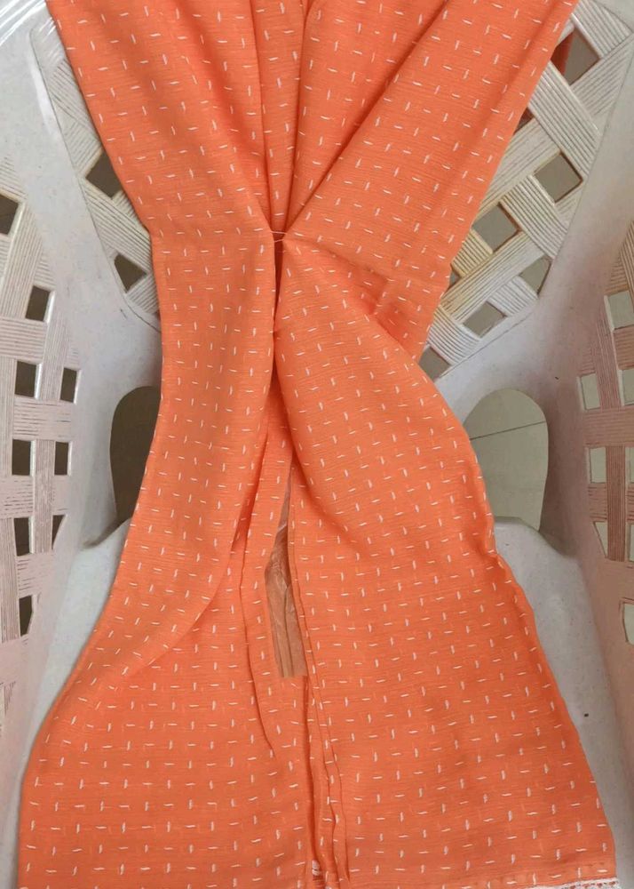 Peach Saree