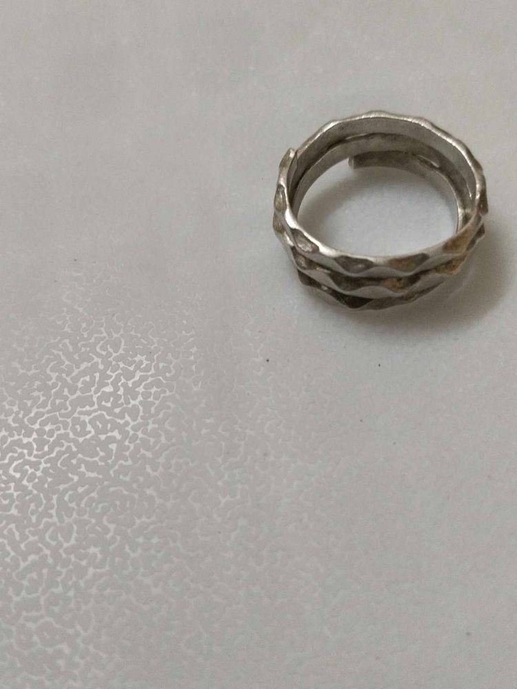 Silver Tone Statement Ring