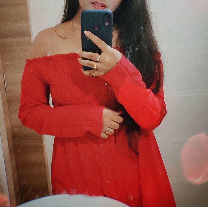 Red Off-Shoulder Dress
