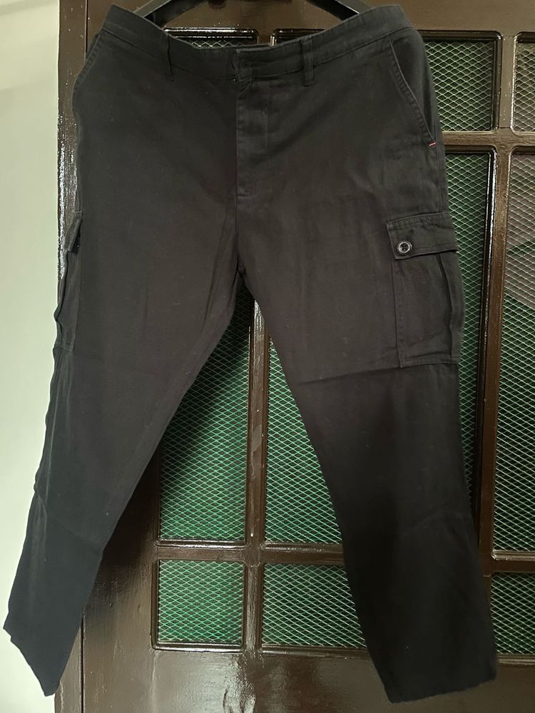 Used Black Cargo Pants | Indian Garage Co.