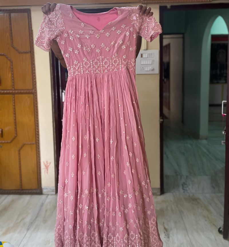 Gown With Corset Pattern And Full Gher