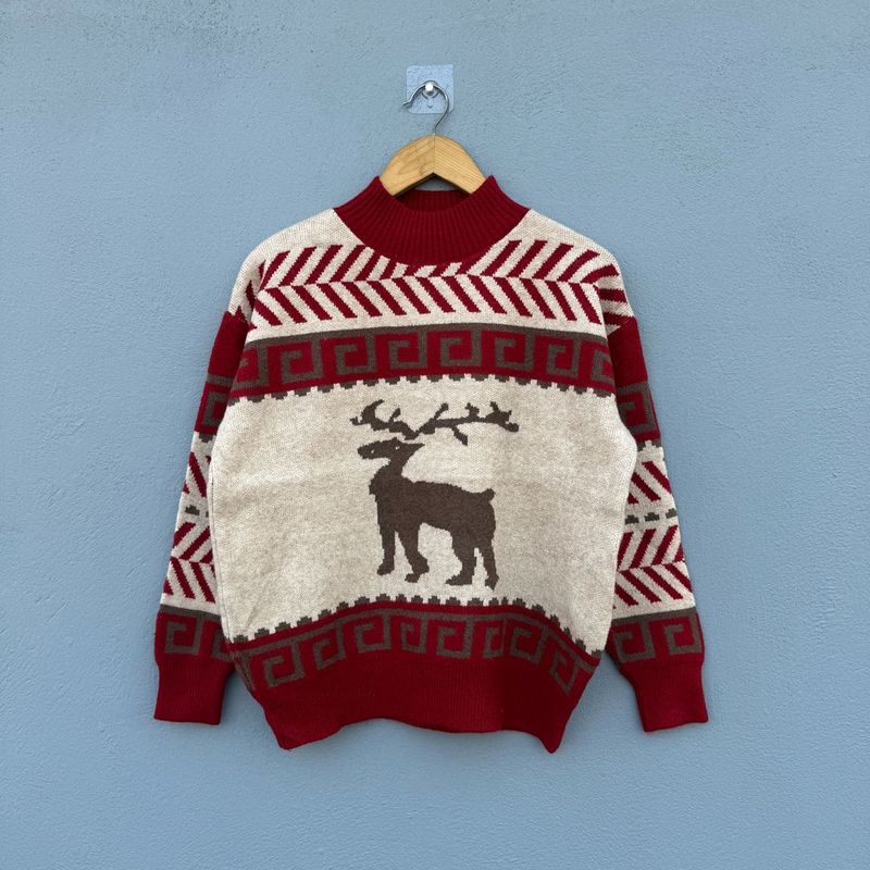 Vintage Reindeer Knit Sweater