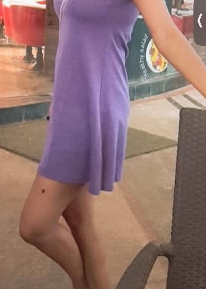 Purple T-Shirt Dress