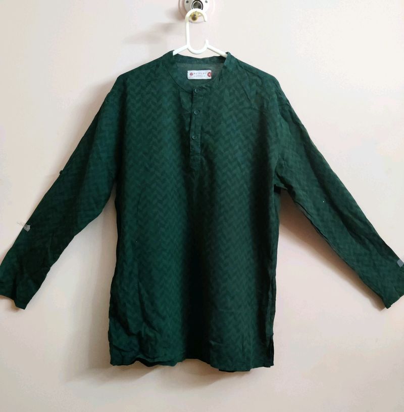 ethinc green kurta for men