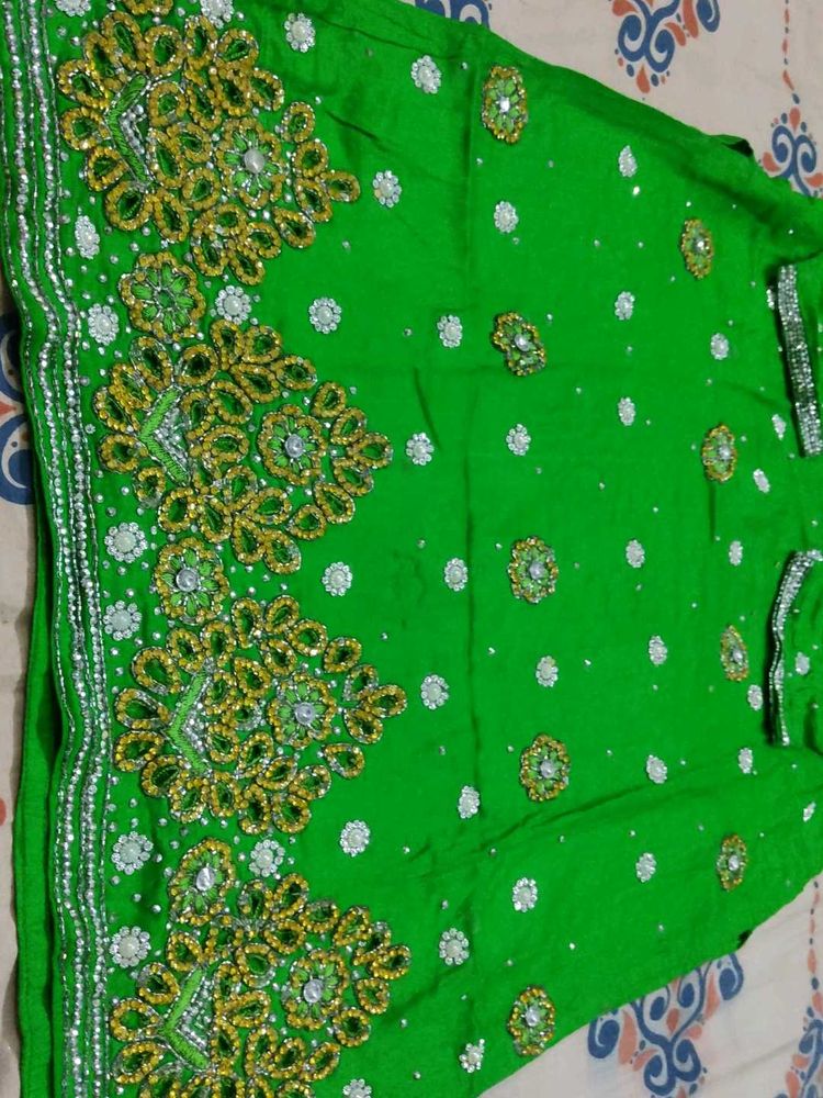 Green Embellished dress