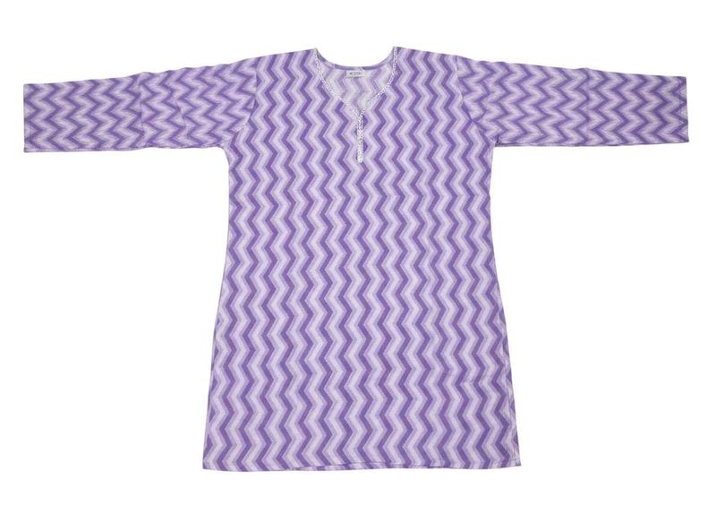Purple Zig-Zag Kurta