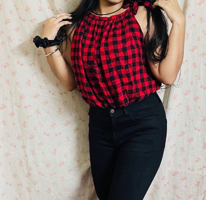 Red Gingham Top