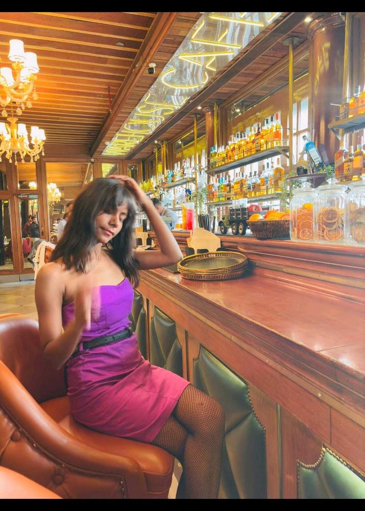 Purple Strapless Mini Dress