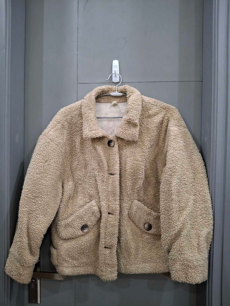 Cozy Beige Teddy Jacket
