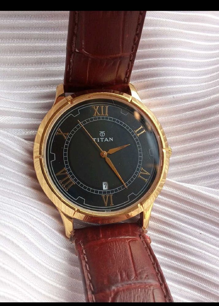 Titan Watch Genuine Leather