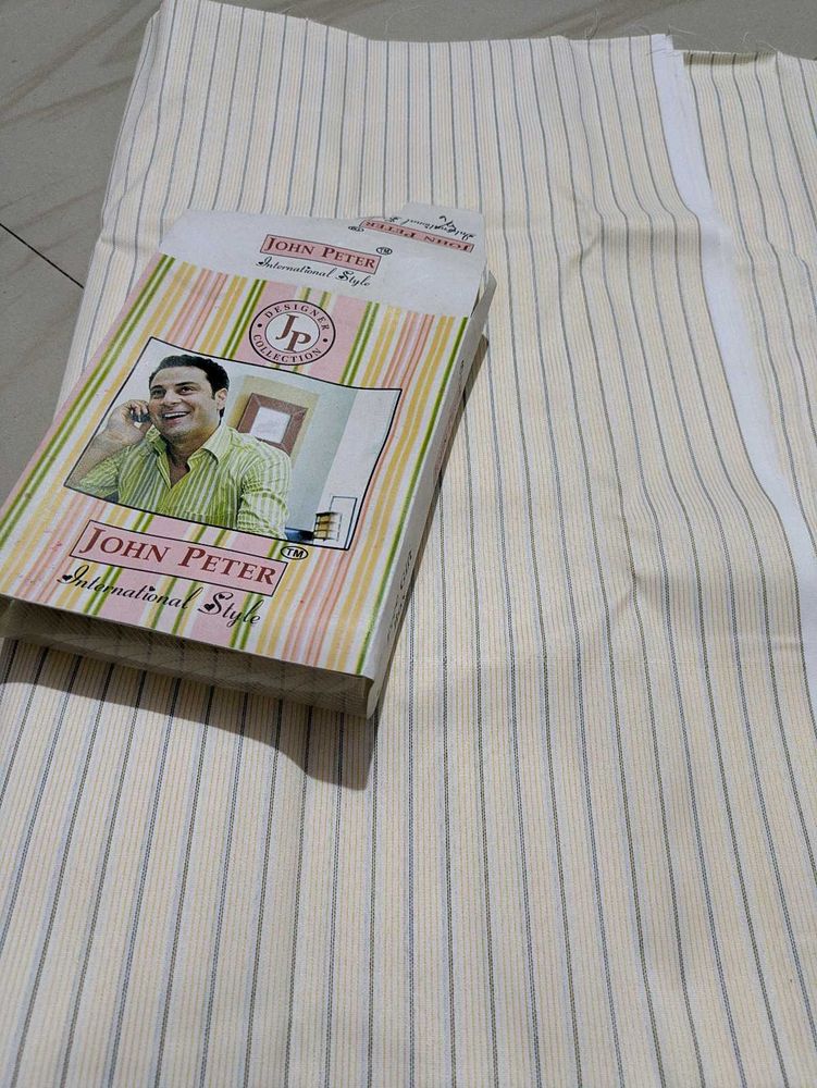 Striped semi cotton shirt material