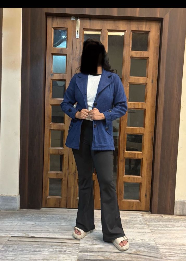 Blue Casual Women's Blazer