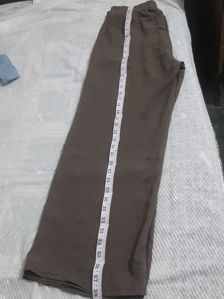 Brown Casual Plazo Wirh Pockets