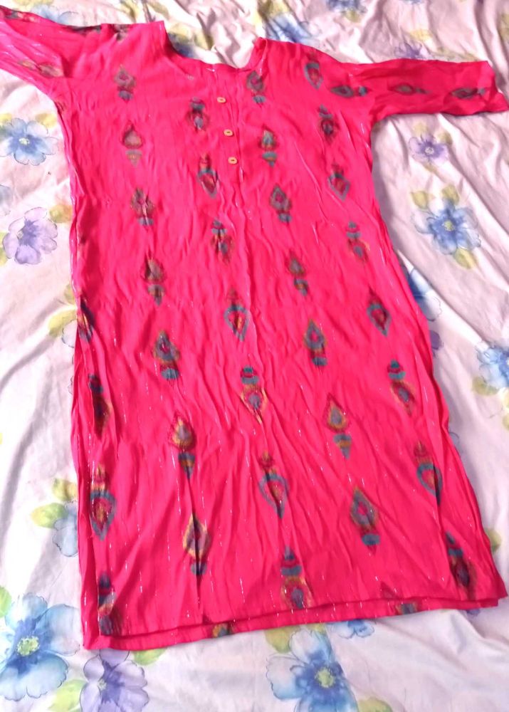 Pink Printed Kurti