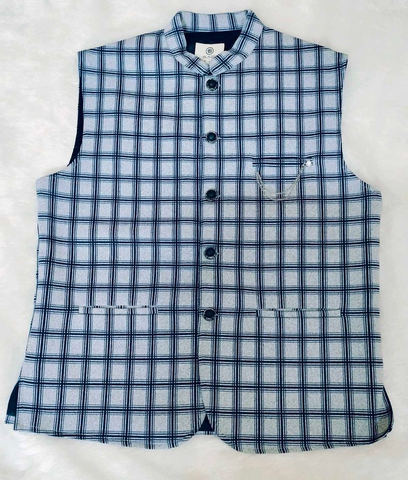 checked Nehru Jacket