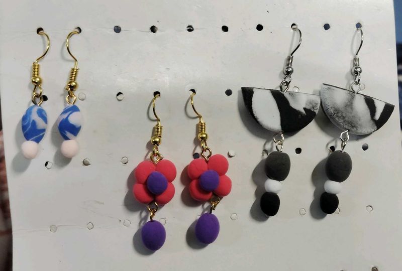 Weightless Handmade Air Dry Clay Earrings