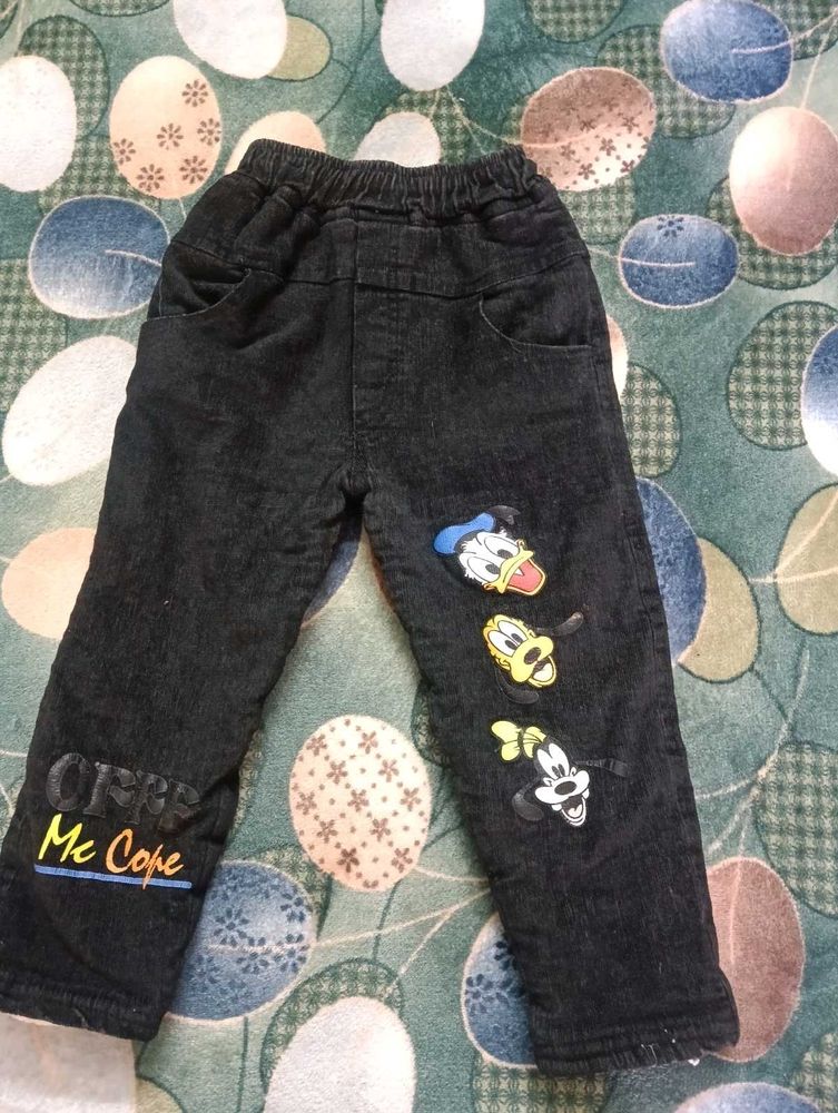 Cute Kids Cartoon Denim Pants
