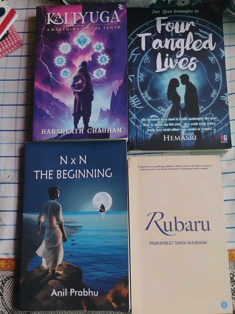 Fiction Book Bundle set of 4 (one signed copy)