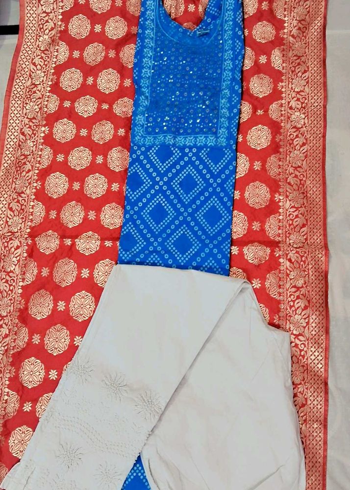 Blue Elegant Kurta Set