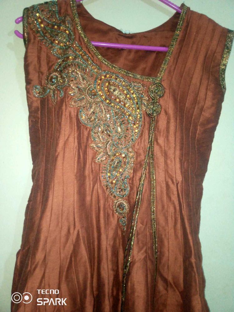 Elegant Brown Ethnic Dress