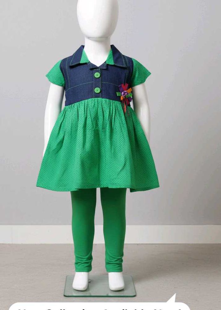 Cute Green &amp; Blue Dress