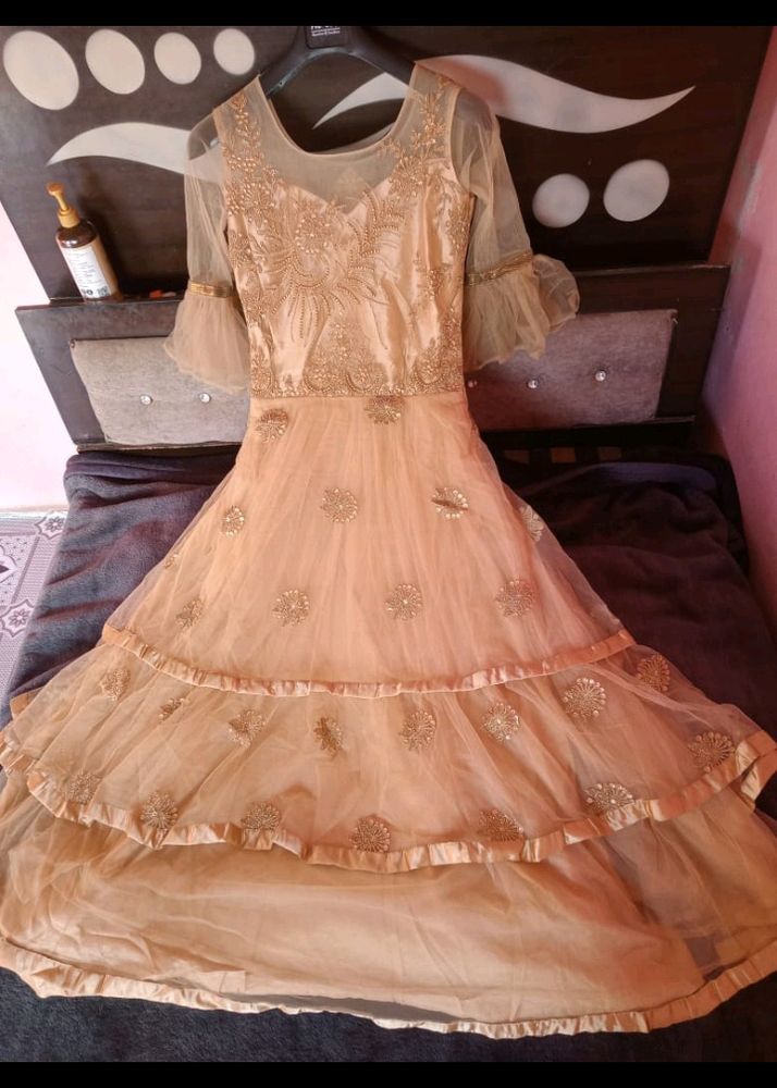 Party Wear Cindrella Gown For Women With Cancan Fu