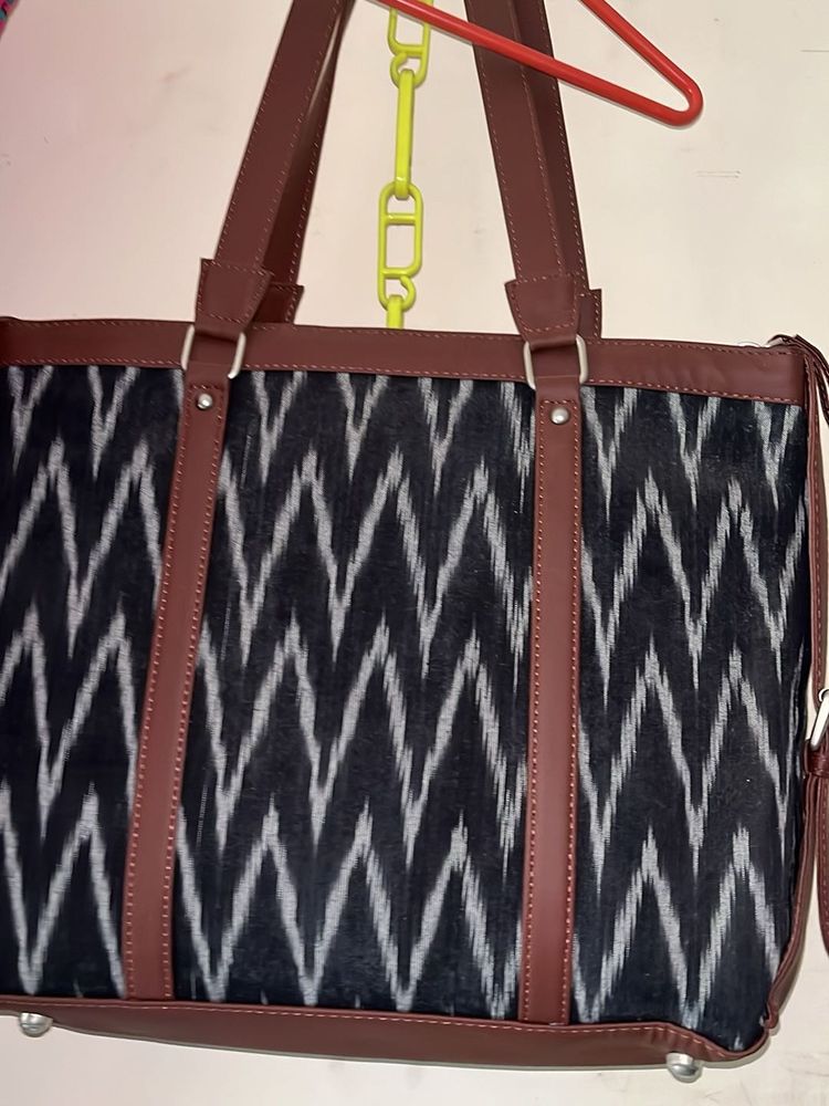 Ikat Print Tote Bag