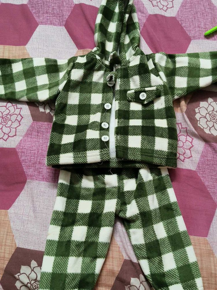 Cute Checkered Baby Outfit new only used once