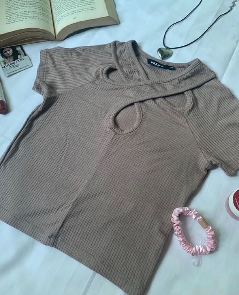 Nuon Brown Top𐙚🧸ྀི