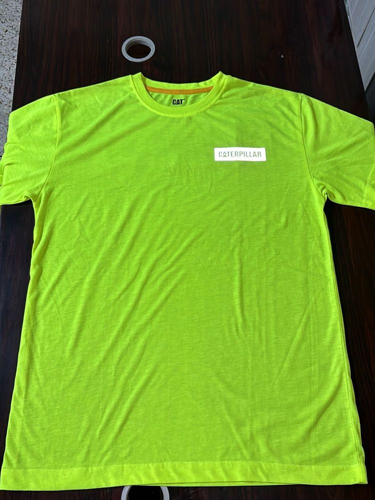 CATERPILLAR  Neon Reflector Green T-Shirt