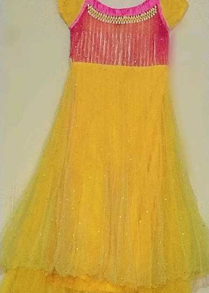 Girls' Yellow &amp; Pink Festive Dress