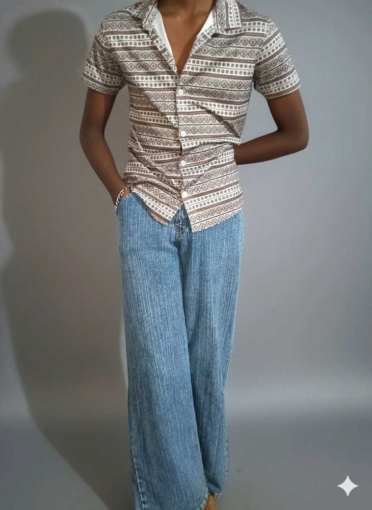 Patterned Short Sleeve Shirt