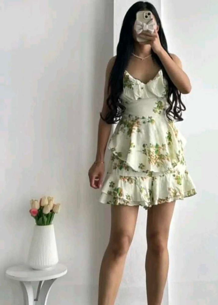 Floral Ruffle Mini Dress