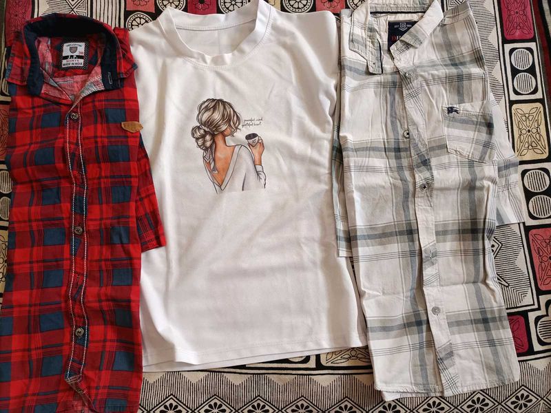 Combo of shirt and tshirt