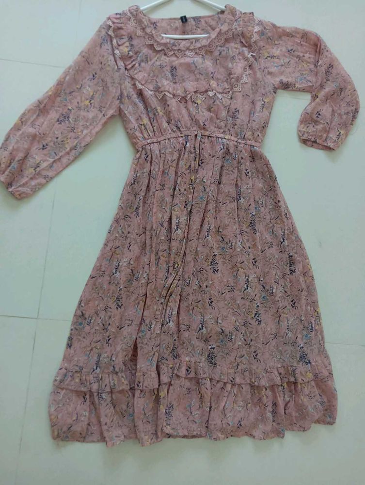 Floral Flare Vintage One Piece Dress