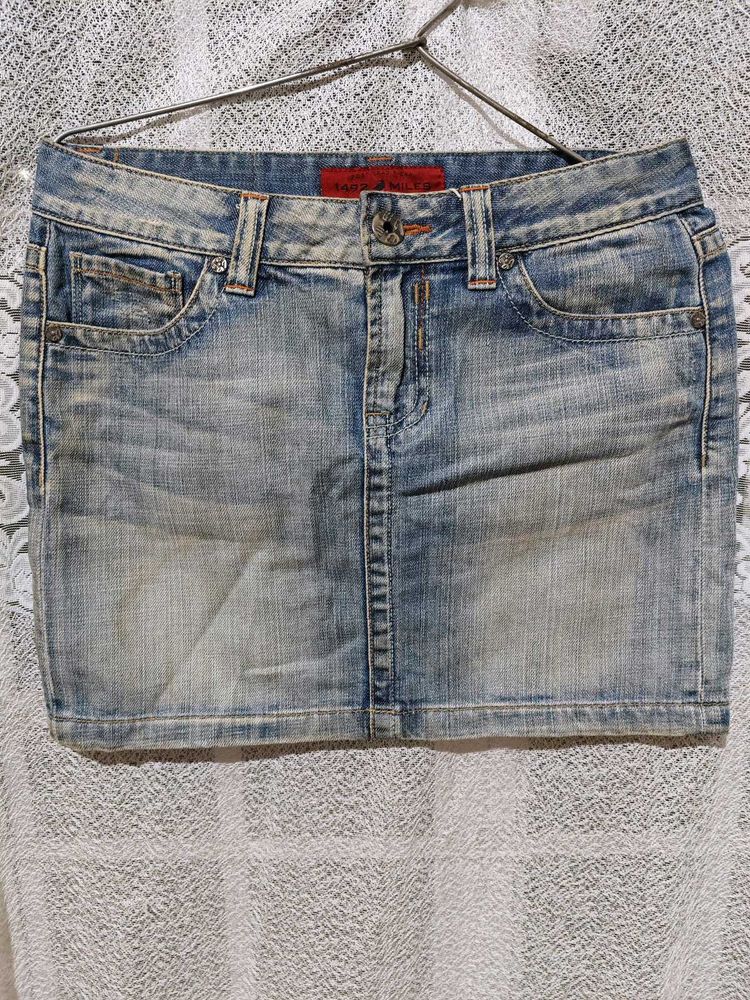 Y2k Denim Skirt Cash Only