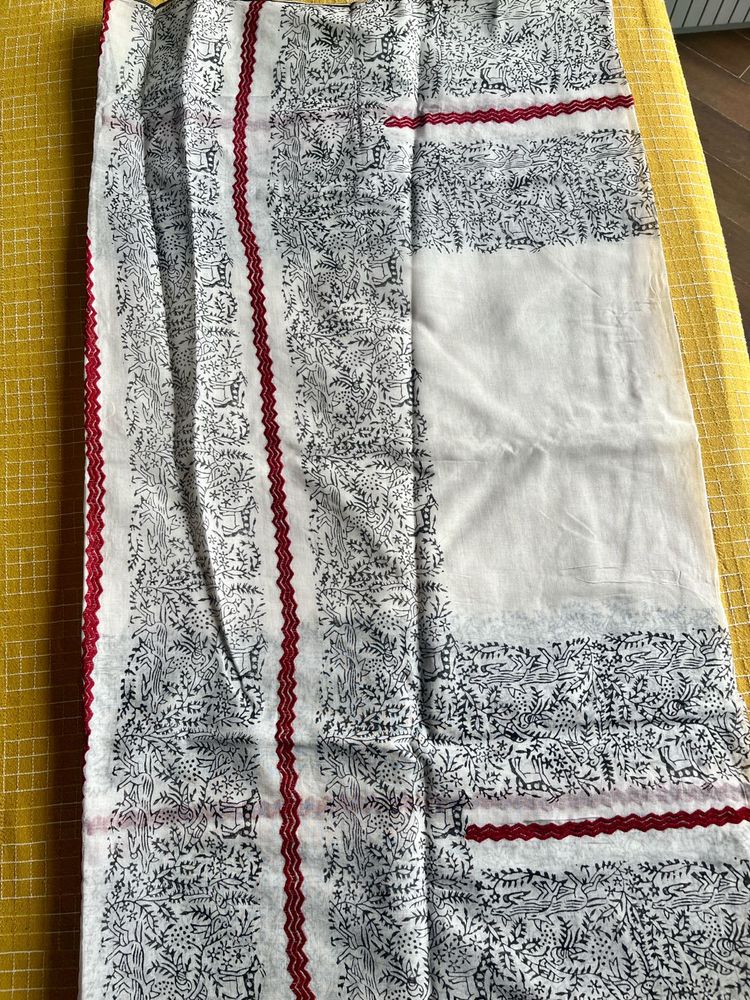 Pure Cotton Block Print Saree