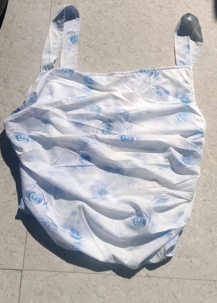 Floral Print Ruched Tank Top🤍🤌🏻