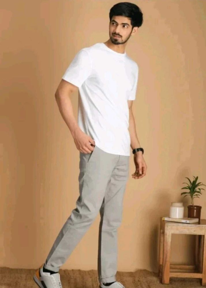 Classic White Crew Neck Tee