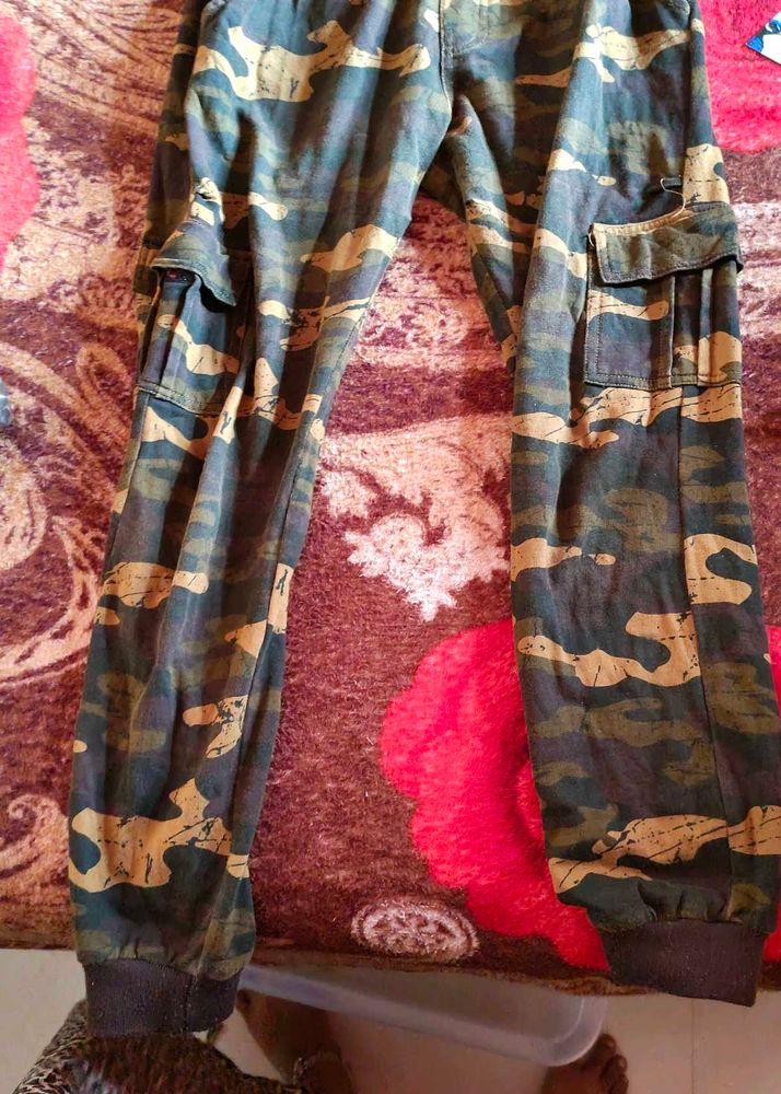 Camo Cargo Pants Tight Fit