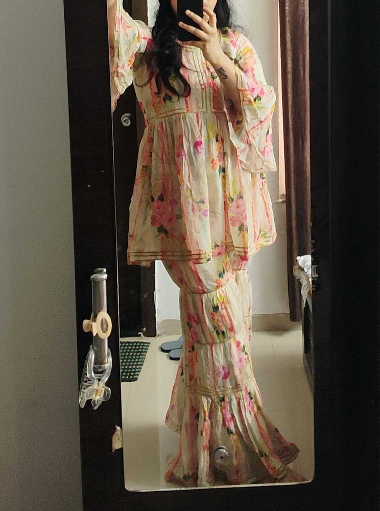 Floral Sharara Set