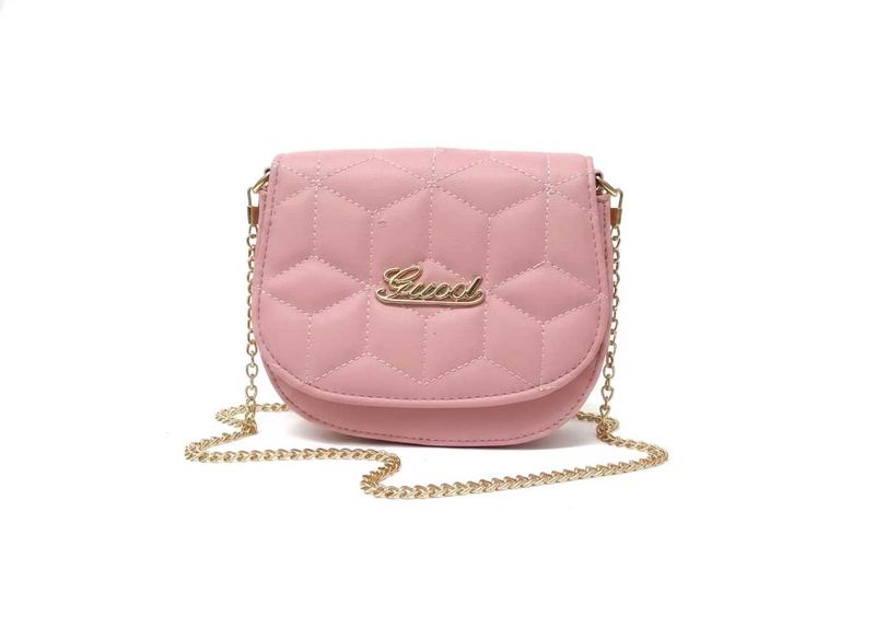 Pink Quilted Crossbody Bag