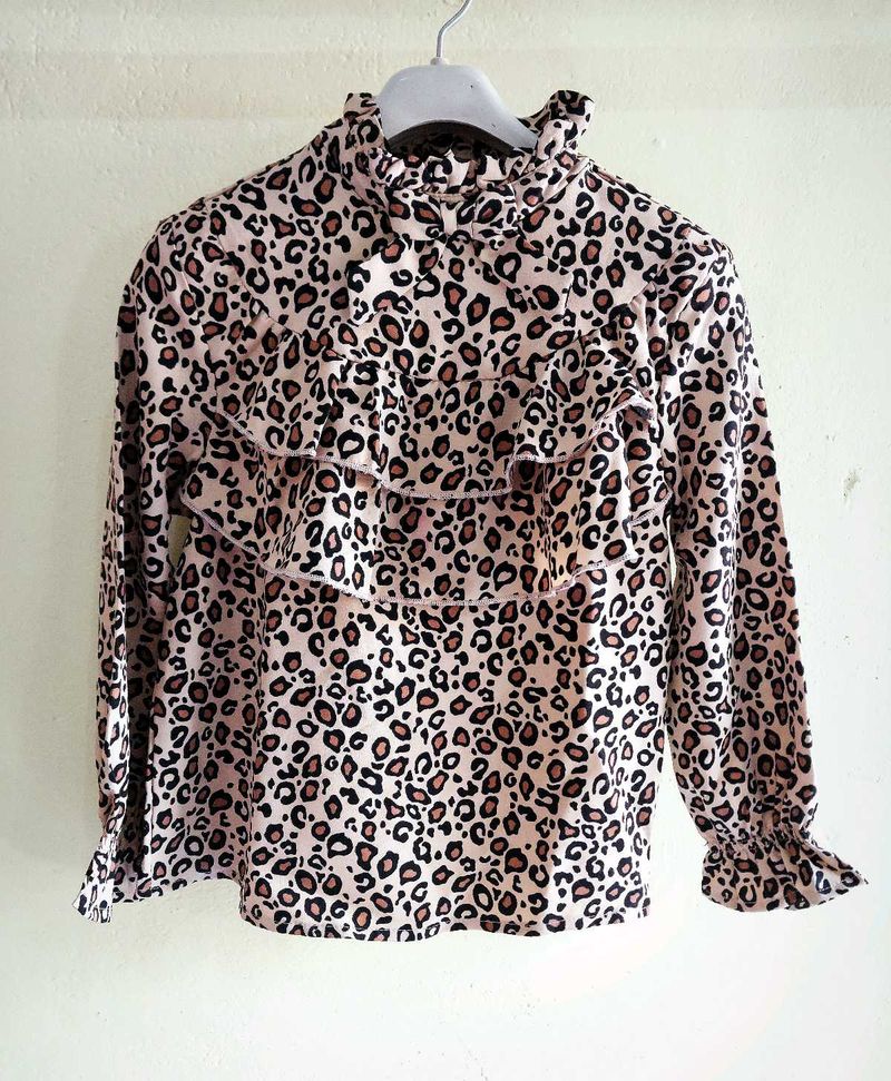 Cream Colour Tiger Print Top