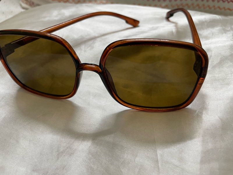 Large Retro Sunglasses Brown