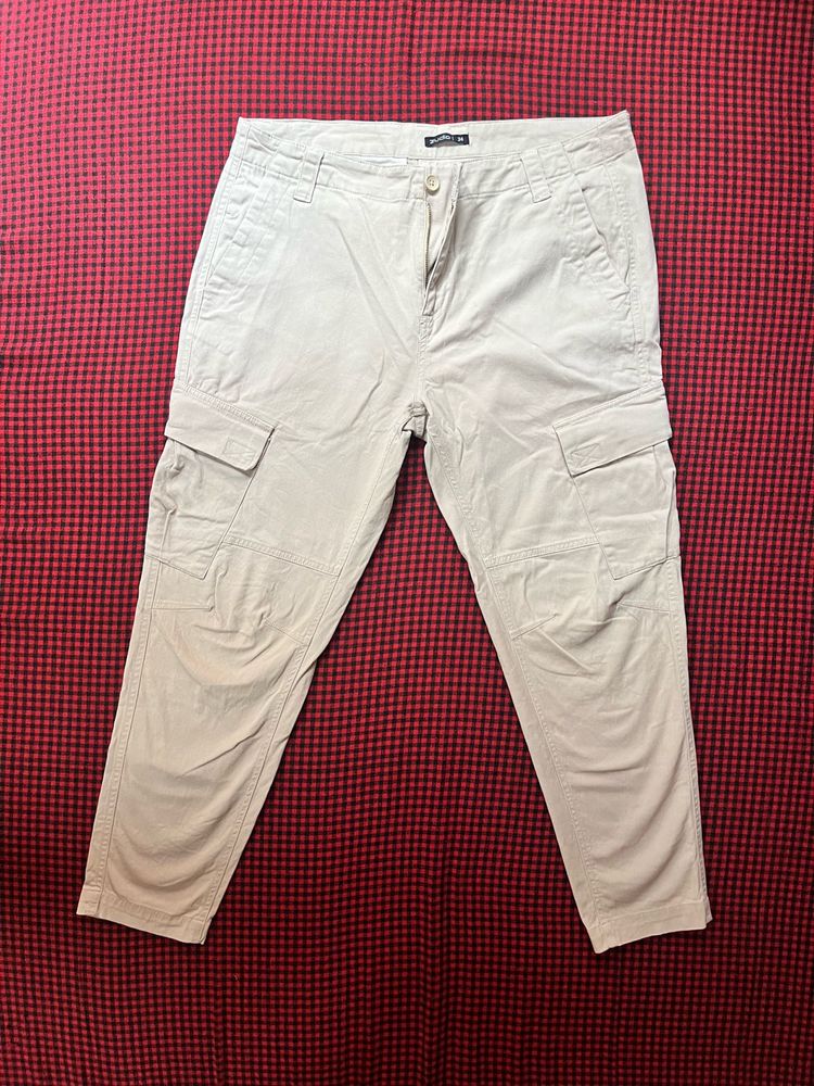 Zudio Beige Cargo Pants
